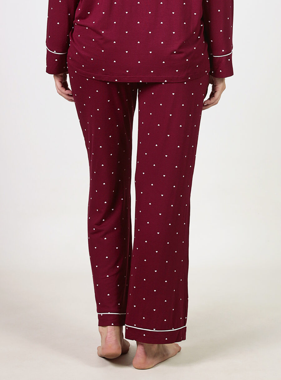 Pantalón pijama largo con corazones - Imagen 3