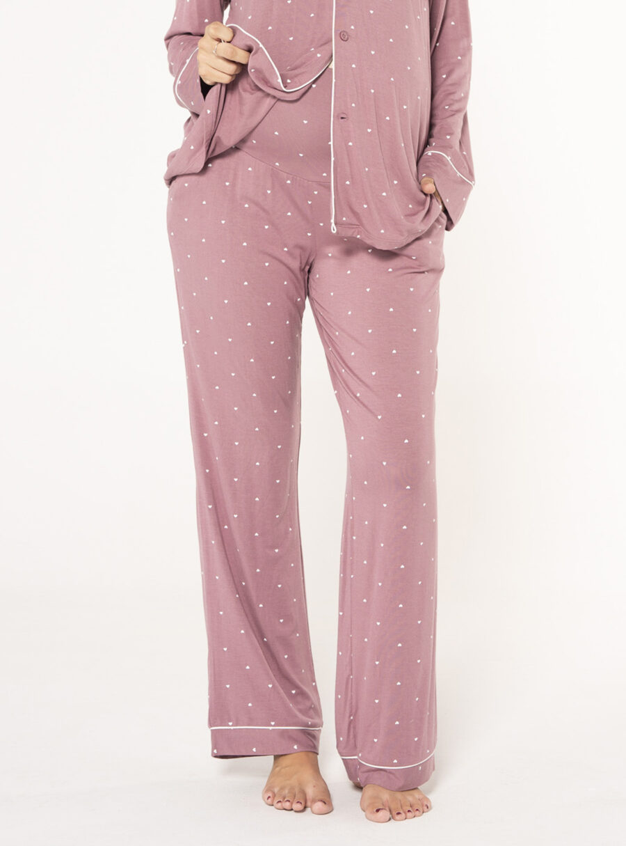 Pantalón pijama largo con corazones