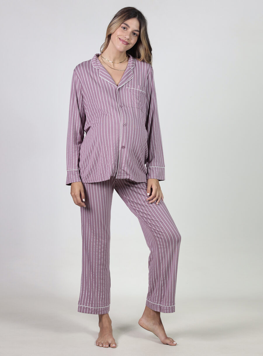 Pantalón pijama largo de rayas - Imagen 4