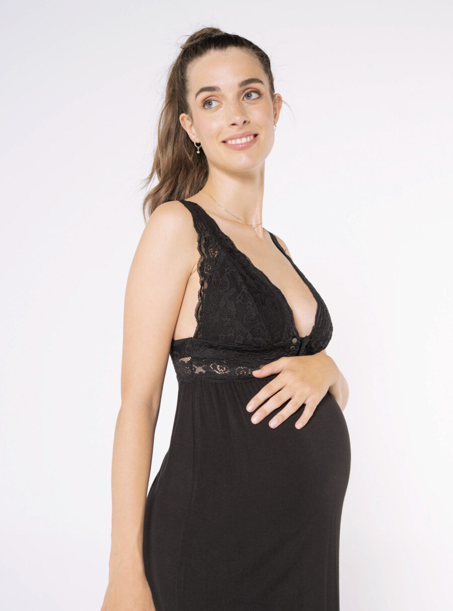 Camisón lencero con encaje - Imagen 2