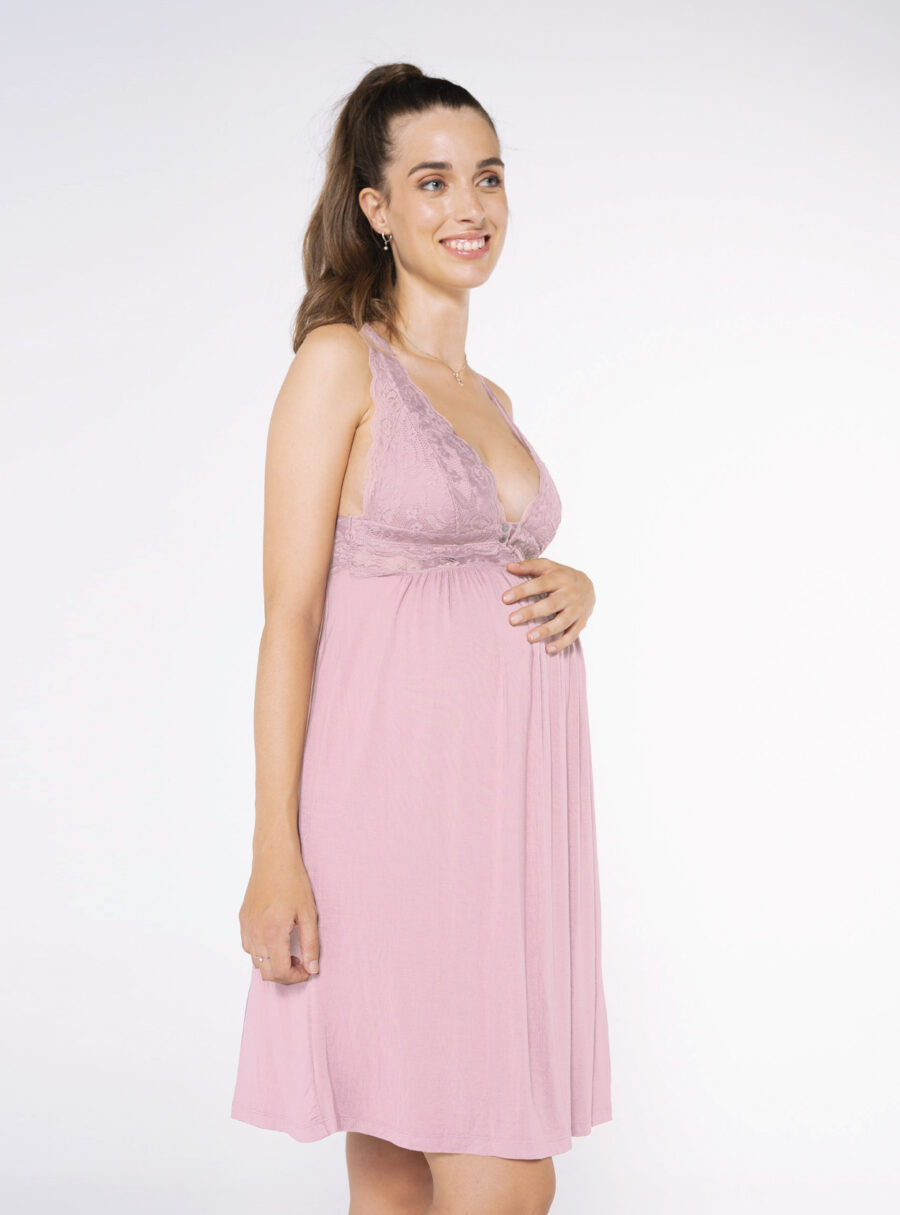 Camisón lencero con encaje - Imagen 2