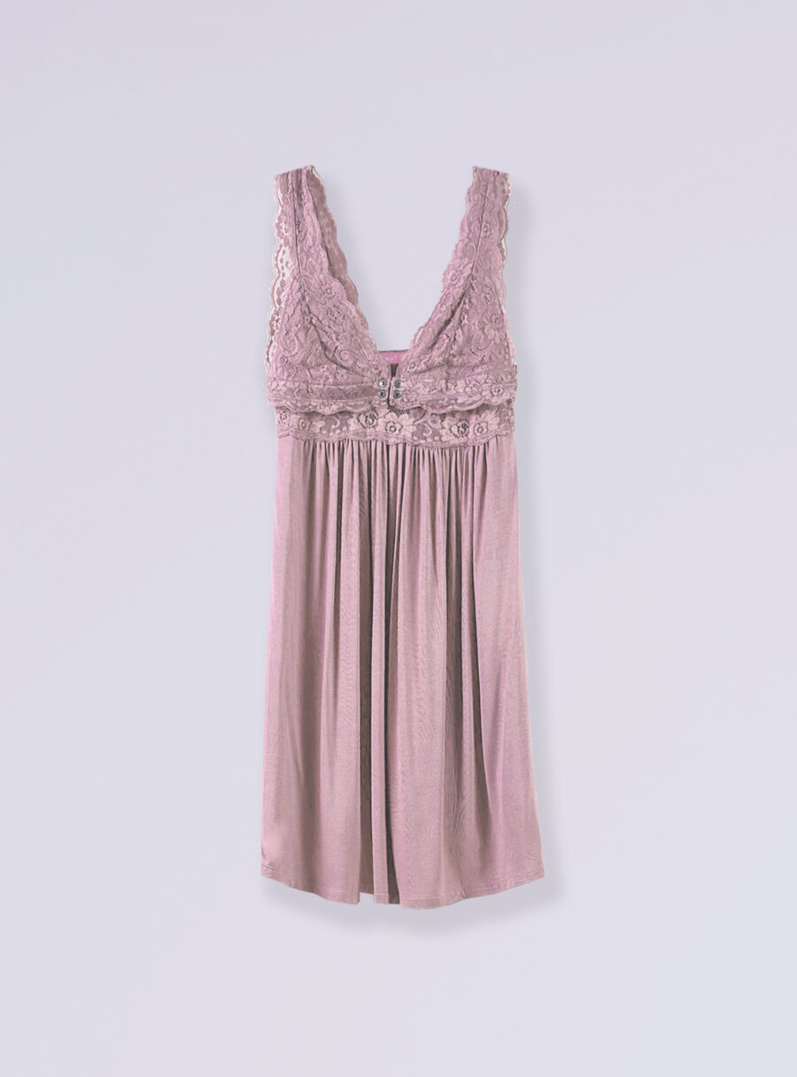 Camisón lencero con encaje - Imagen 7