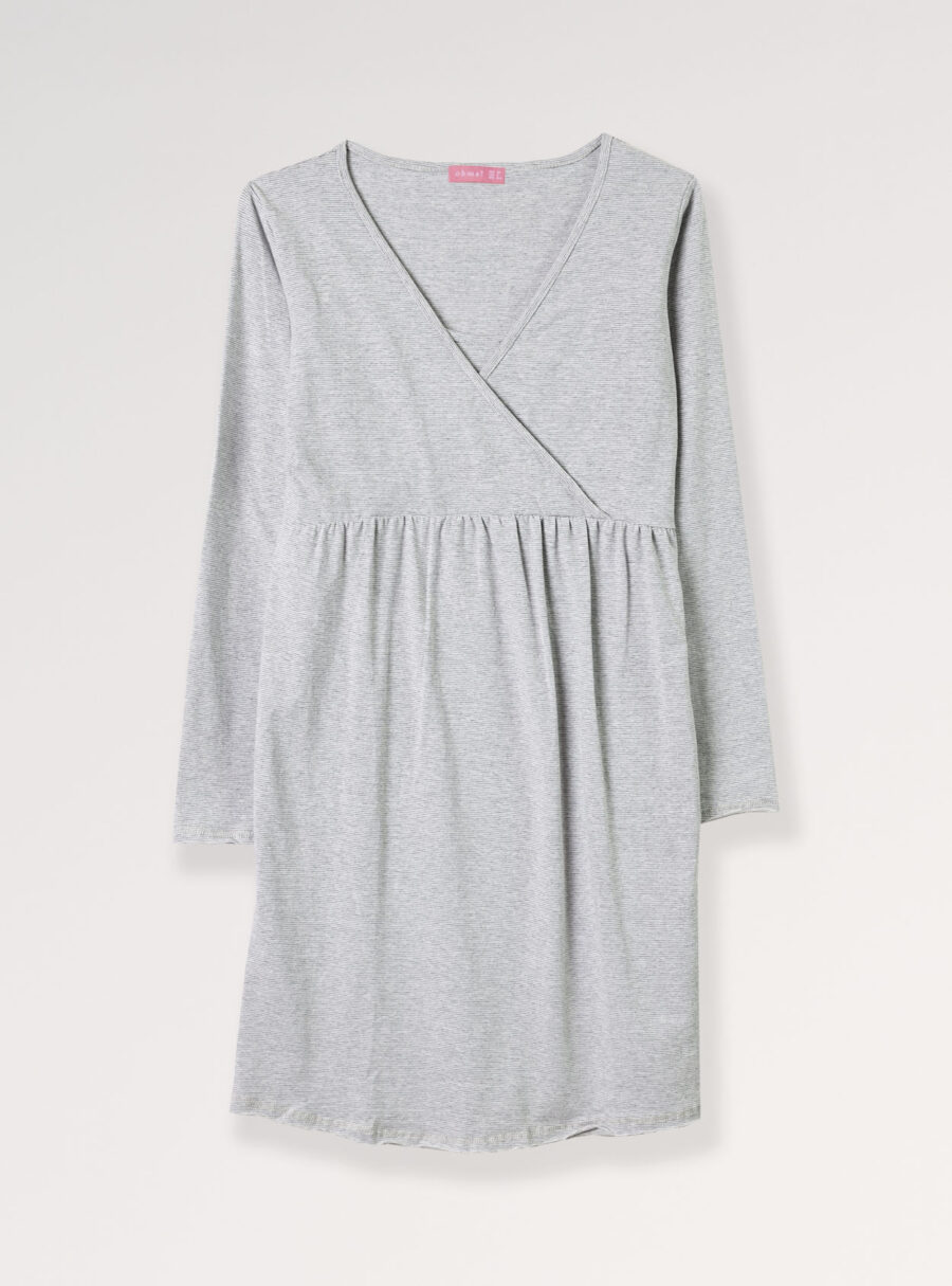 Camisón lactancia a rayas con escote - Imagen 6