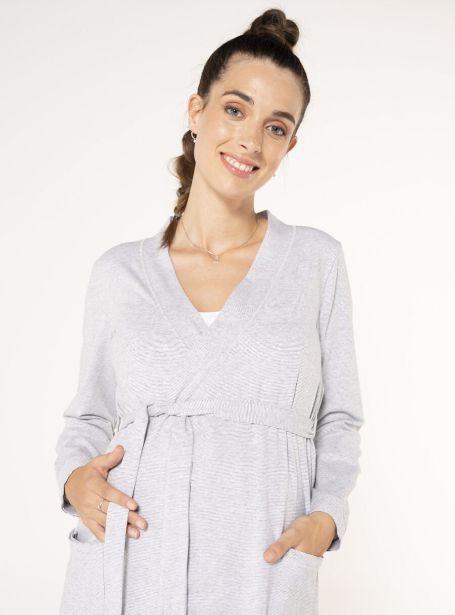 Bata de maternidad a rayas - Imagen 2
