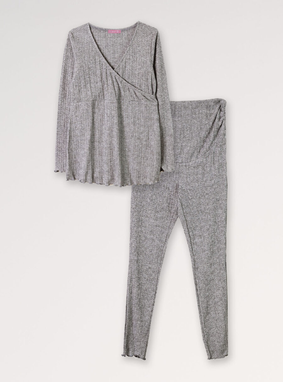 Pack camiseta cruzada de rib+legging - Imagen 8