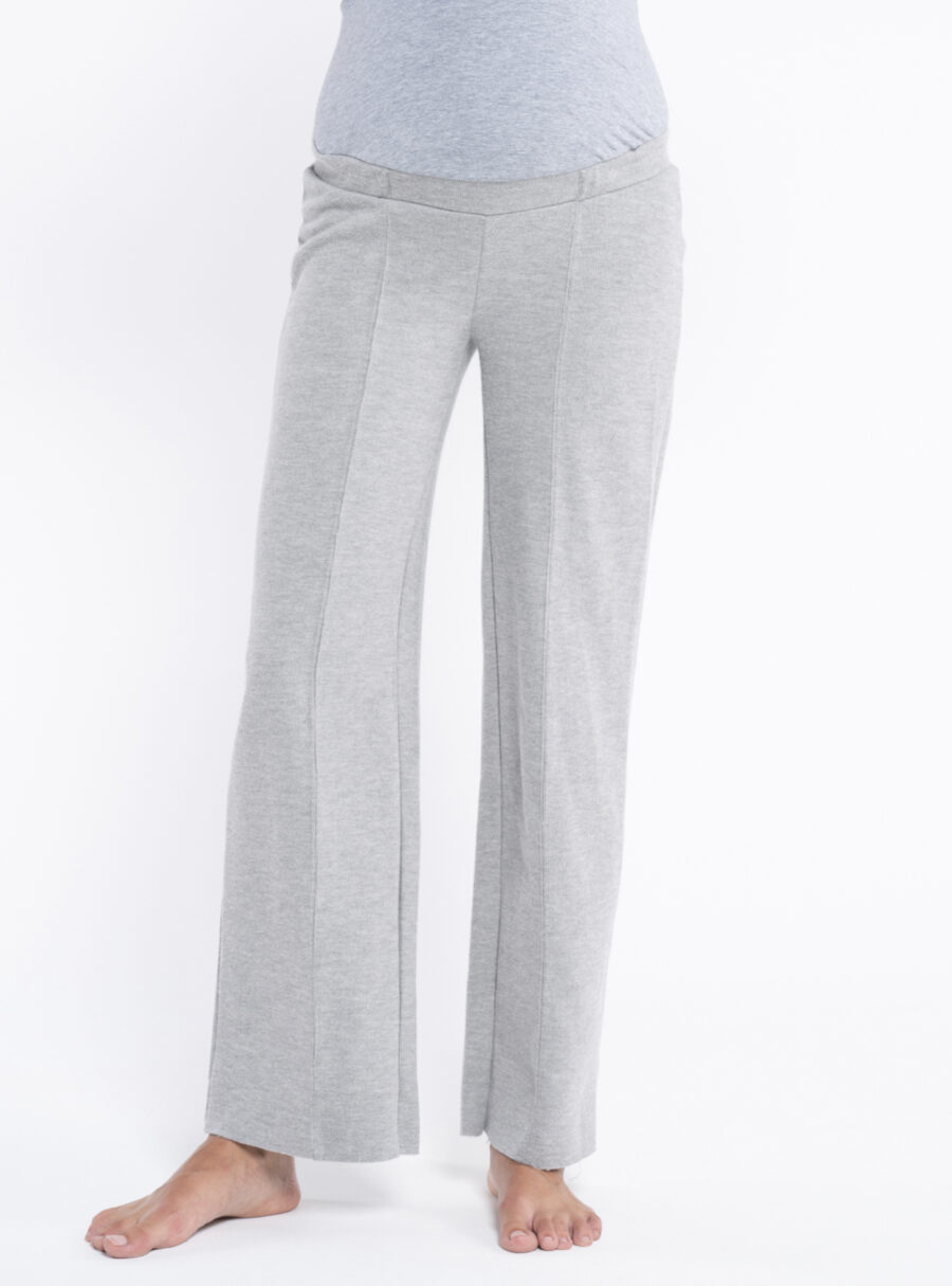 Pantalón premamá de punto con costuras