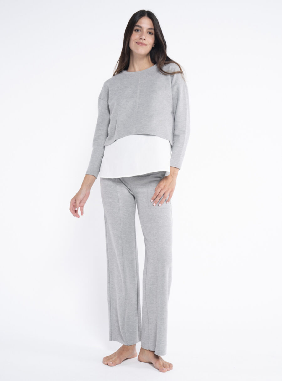 Pantalón premamá de punto con costuras - Imagen 4