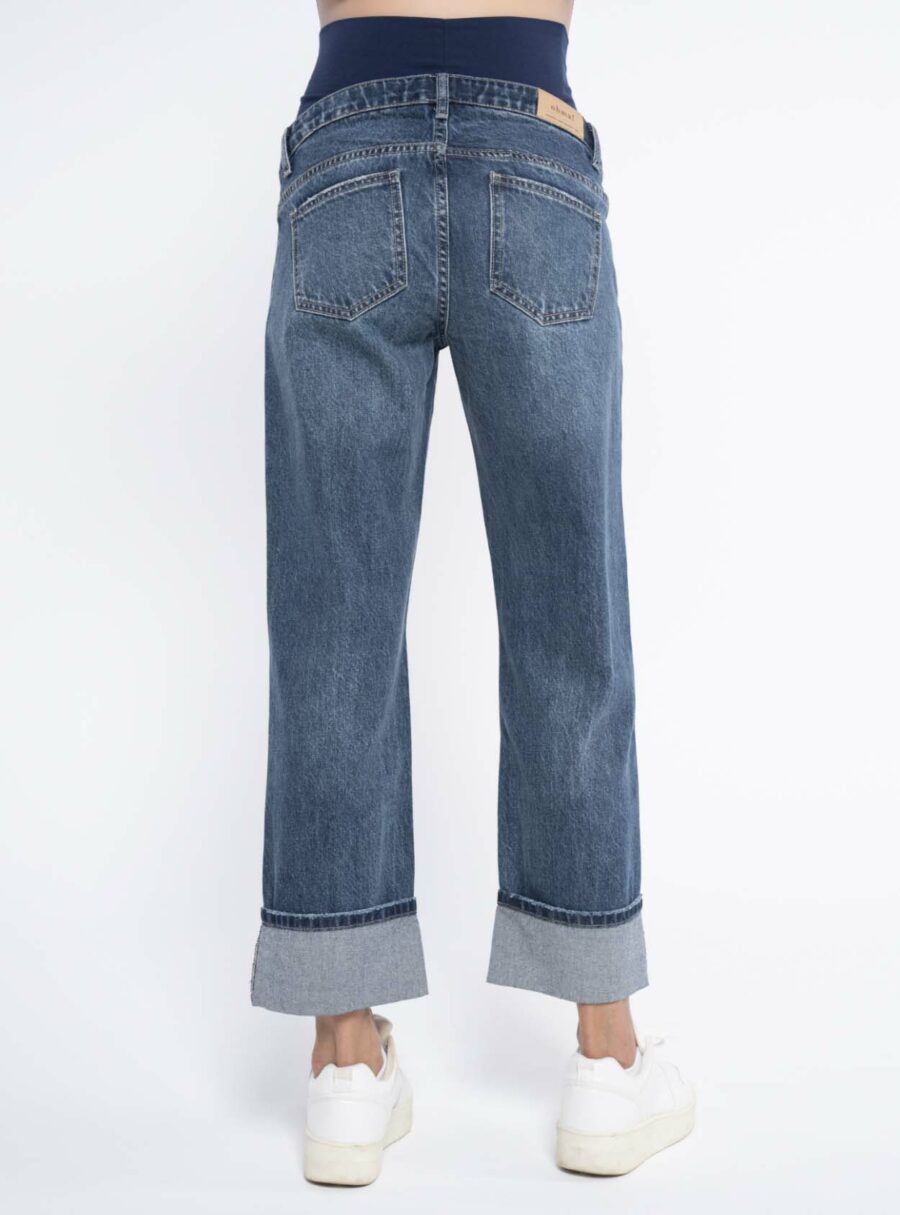 Jeans premamá straight con dobaldillo - Imagen 4