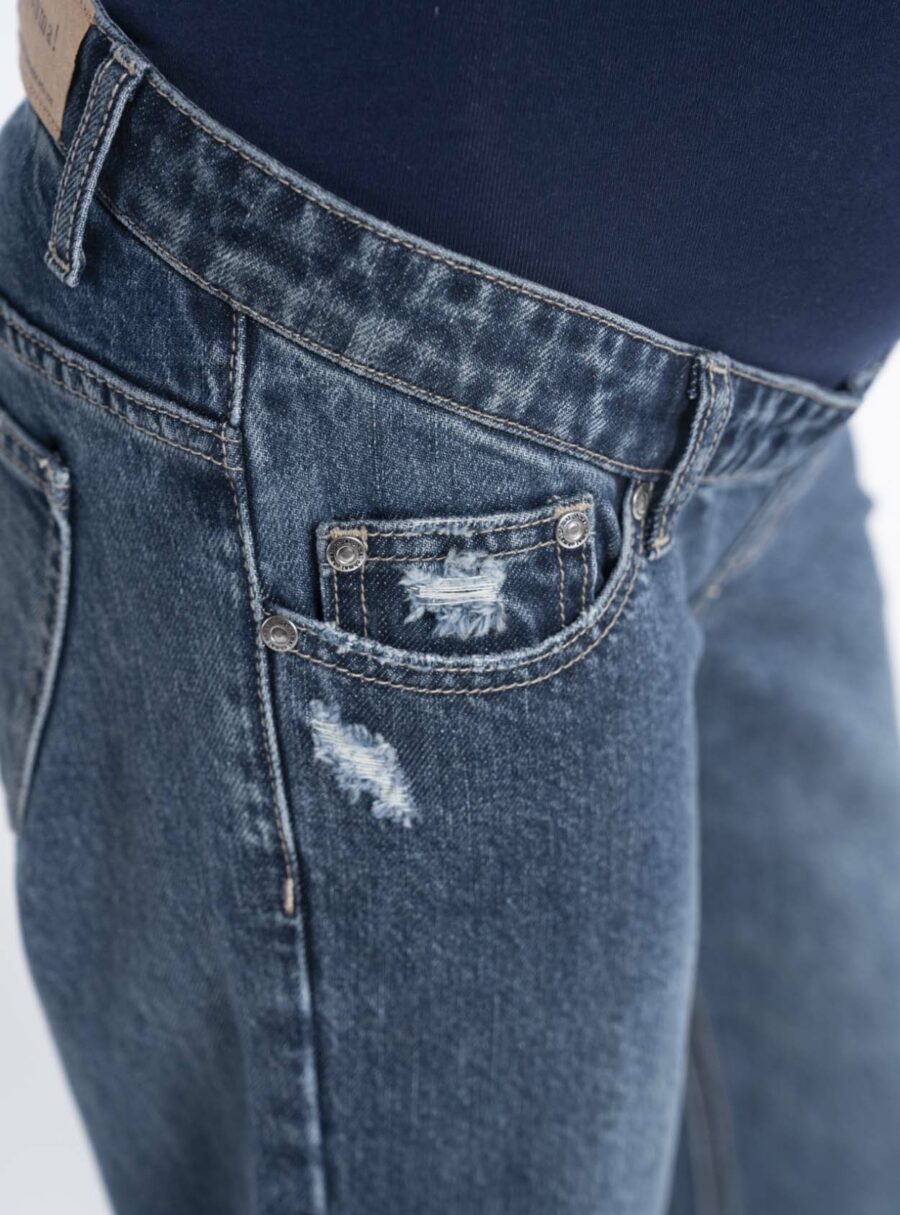 Jeans premamá straight con dobaldillo - Imagen 5