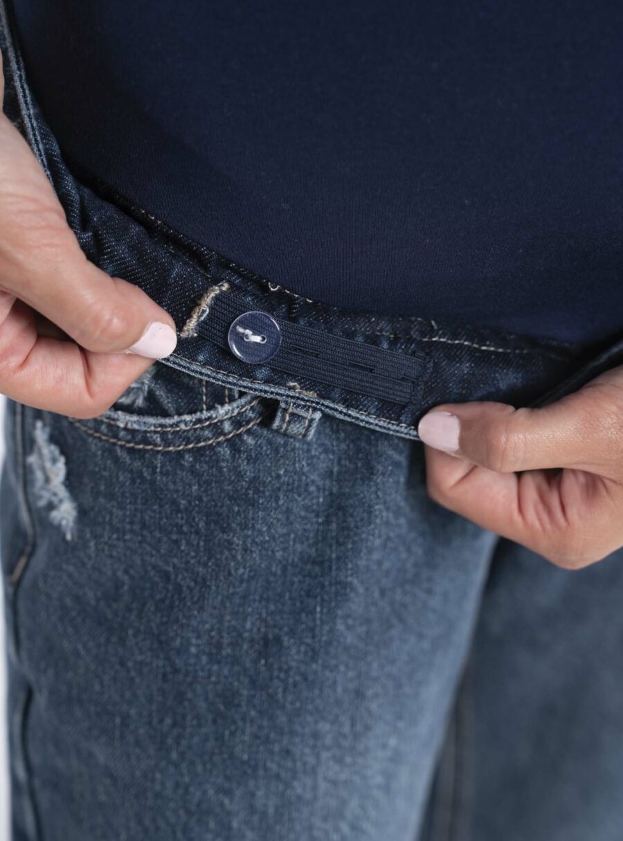 Jeans premamá straight con dobaldillo - Imagen 6