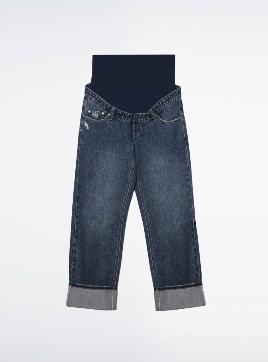 Jeans premamá straight con dobaldillo - Imagen 8