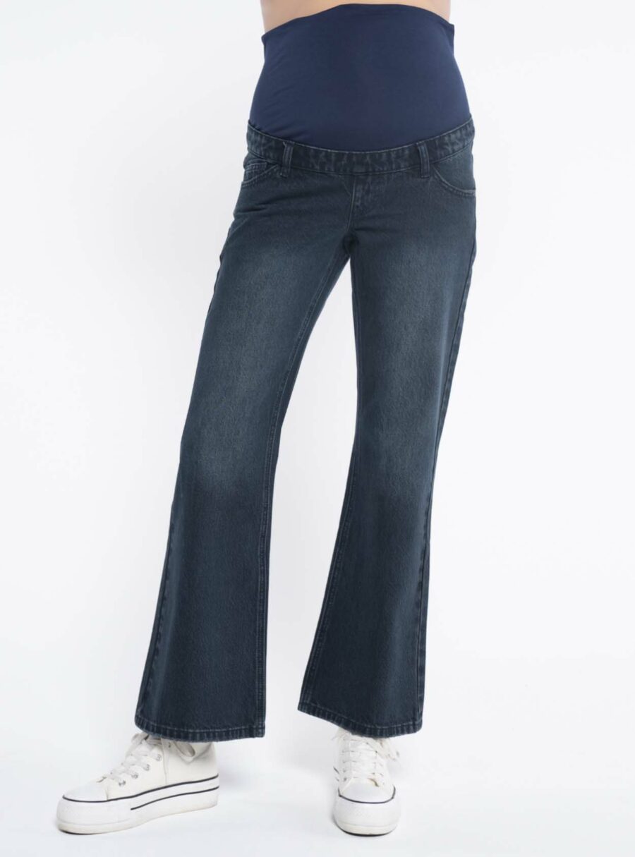 Jeans premamá acampanados azul oscuro