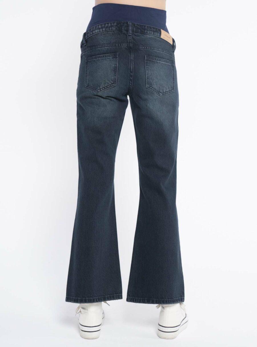 Jeans premamá acampanados azul oscuro - Imagen 3