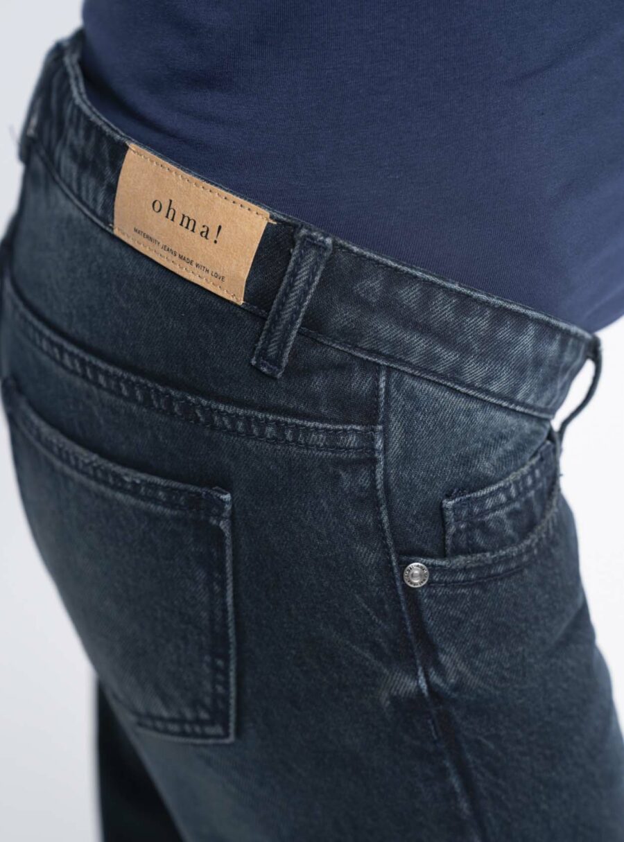 Jeans premamá acampanados azul oscuro - Imagen 6
