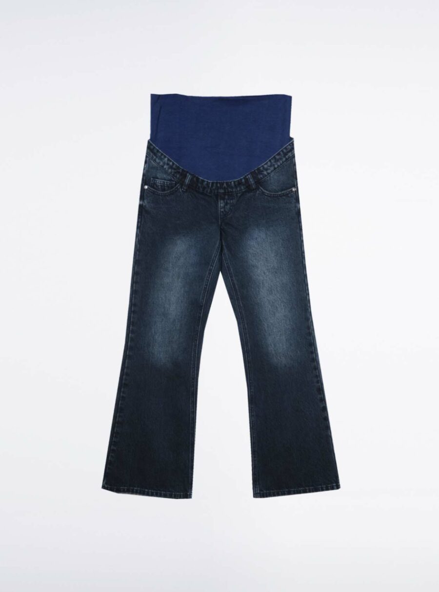 Jeans premamá acampanados azul oscuro - Imagen 7