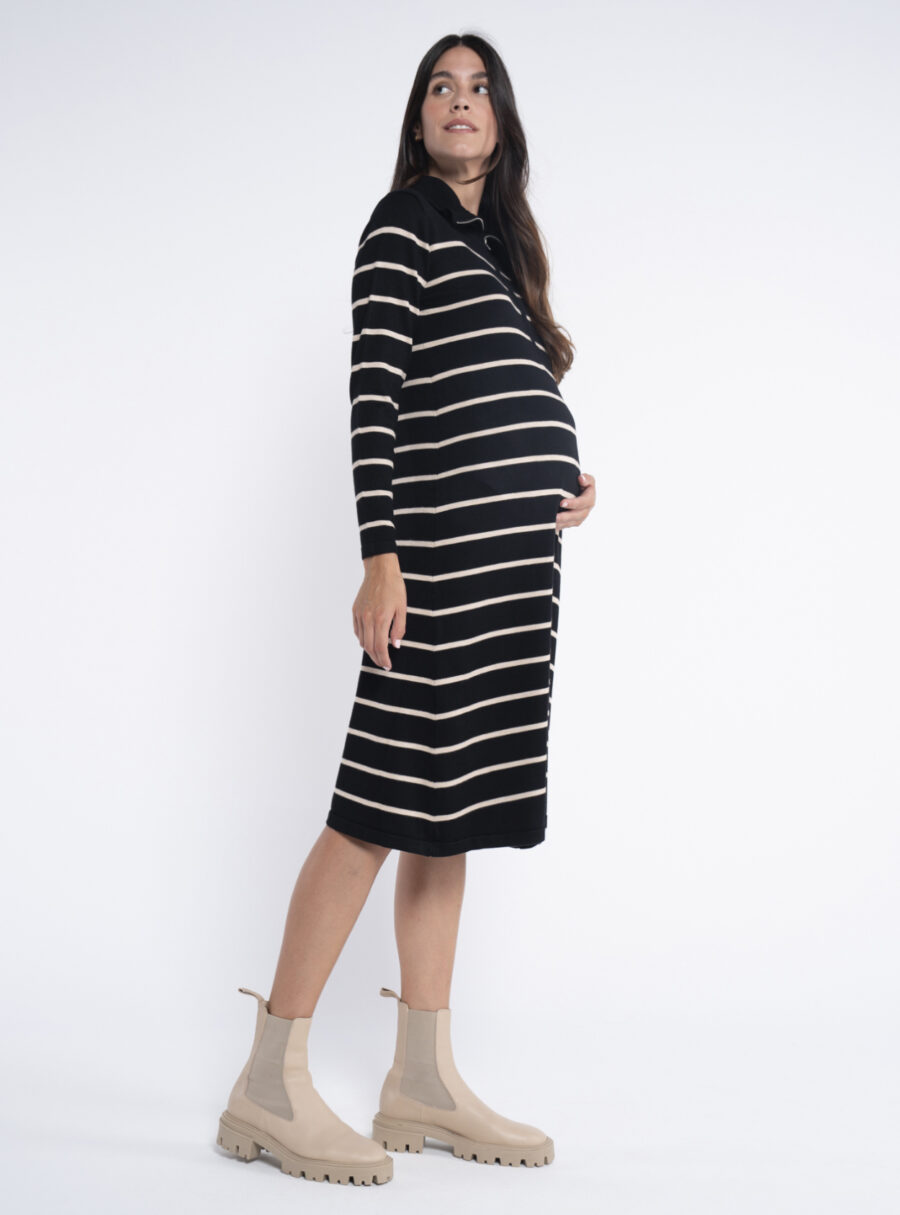 Vestido lactancia evasé de punto - Imagen 3