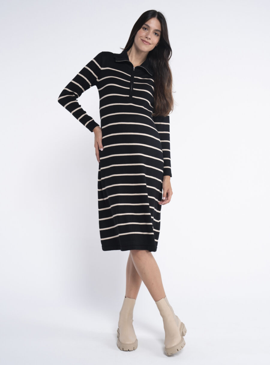 Vestido lactancia evasé de punto
