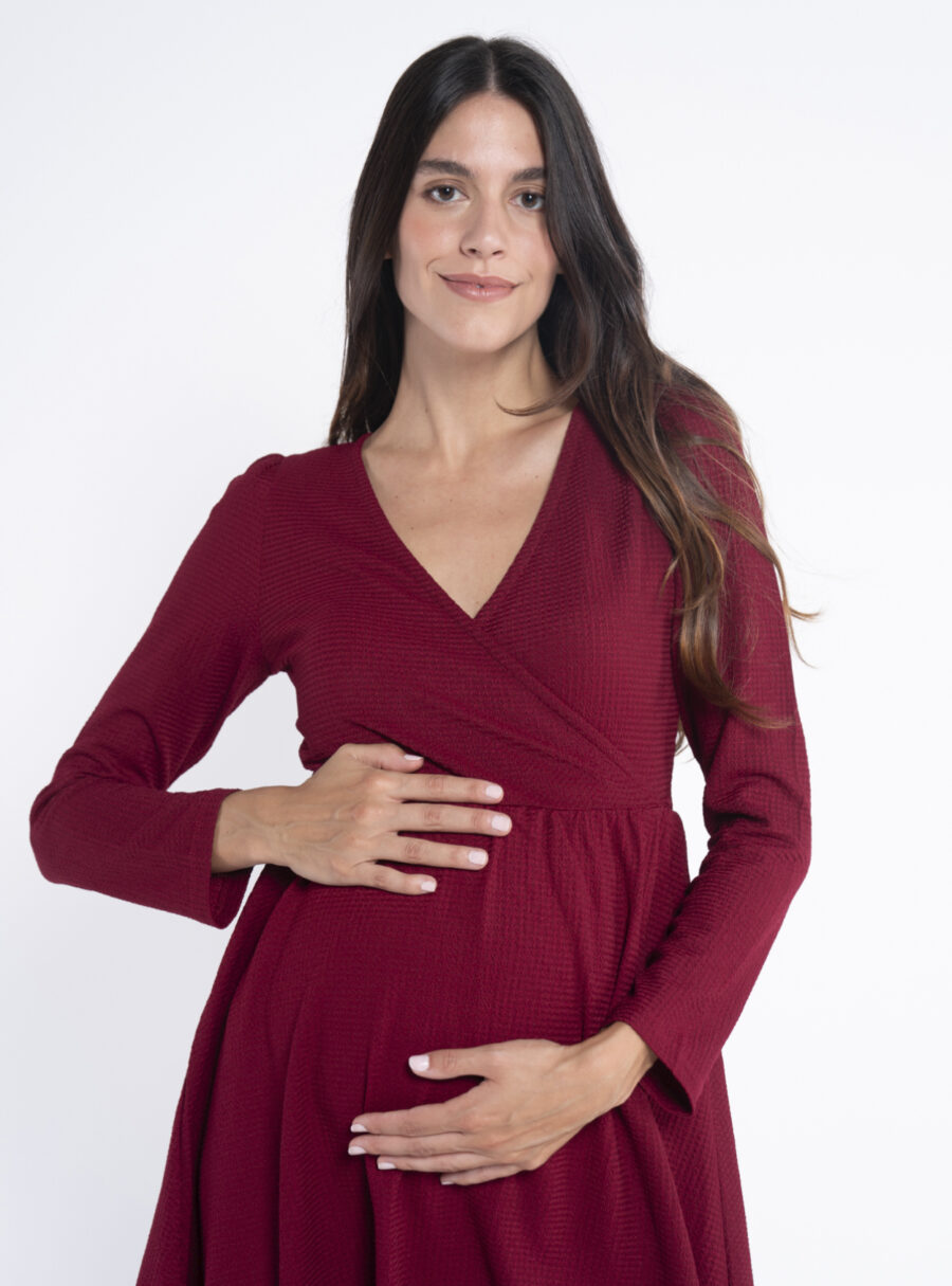 Vestido de lactancia con escote cruzado