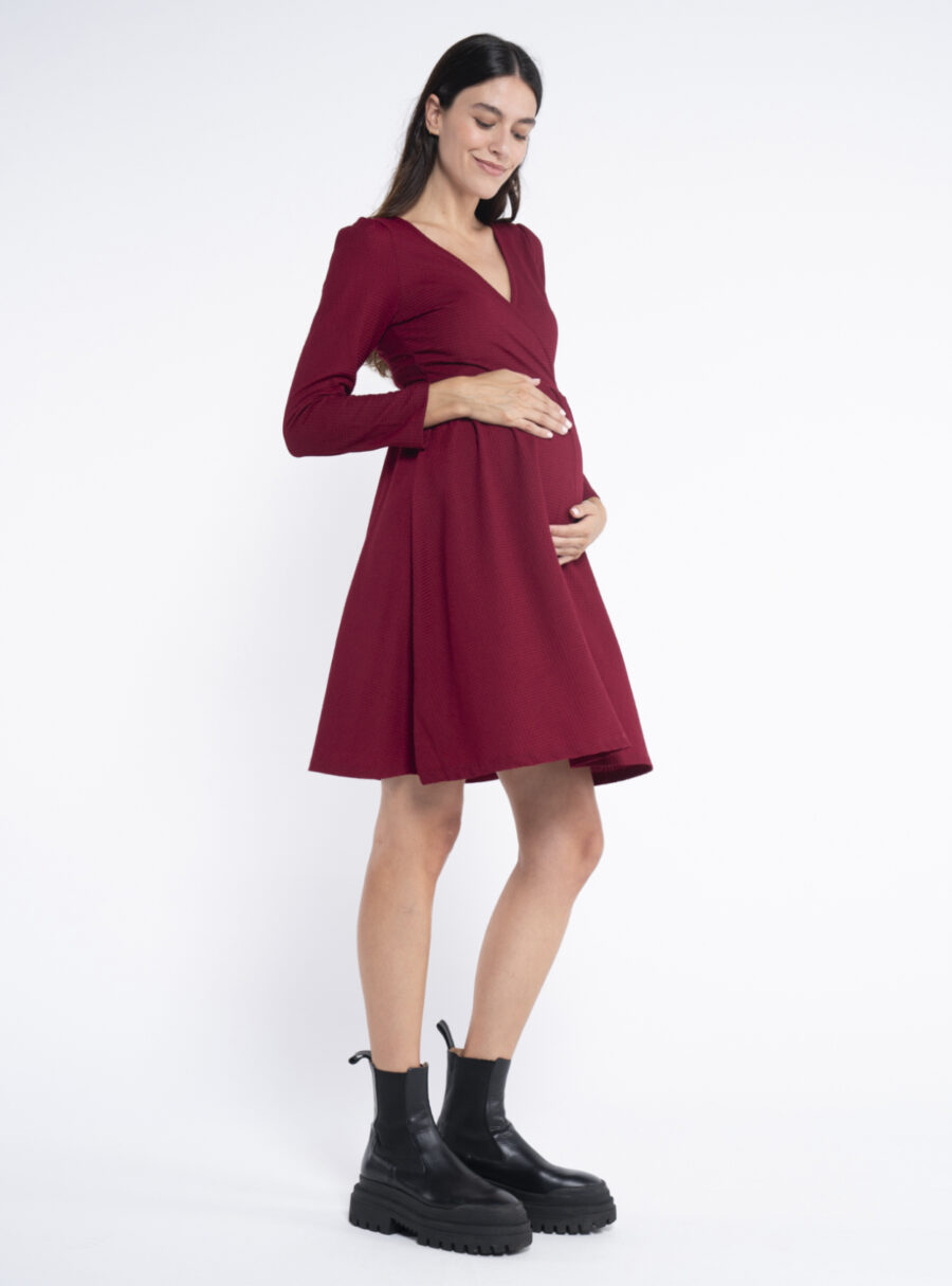 Vestido de lactancia con escote cruzado - Imagen 2