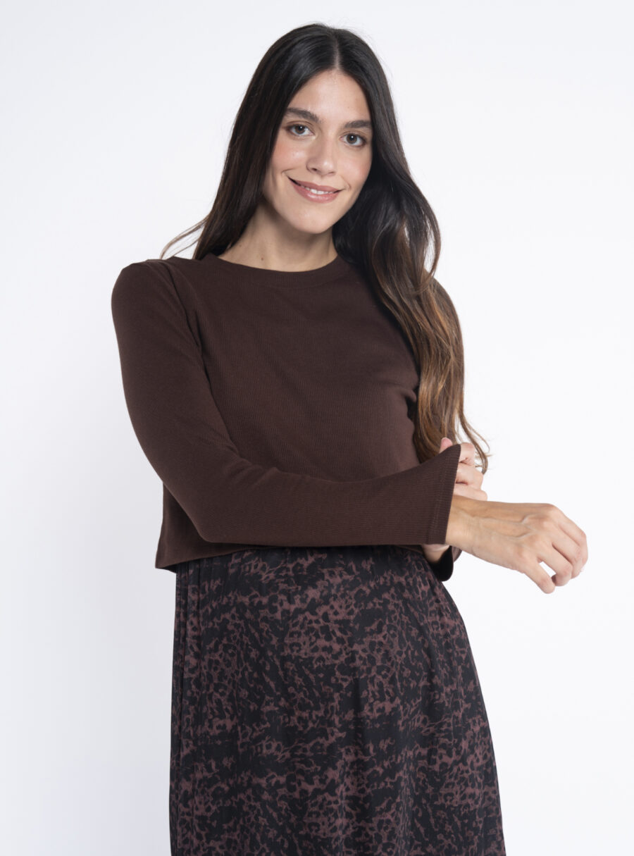 Vestido de lactancia de tul estampado