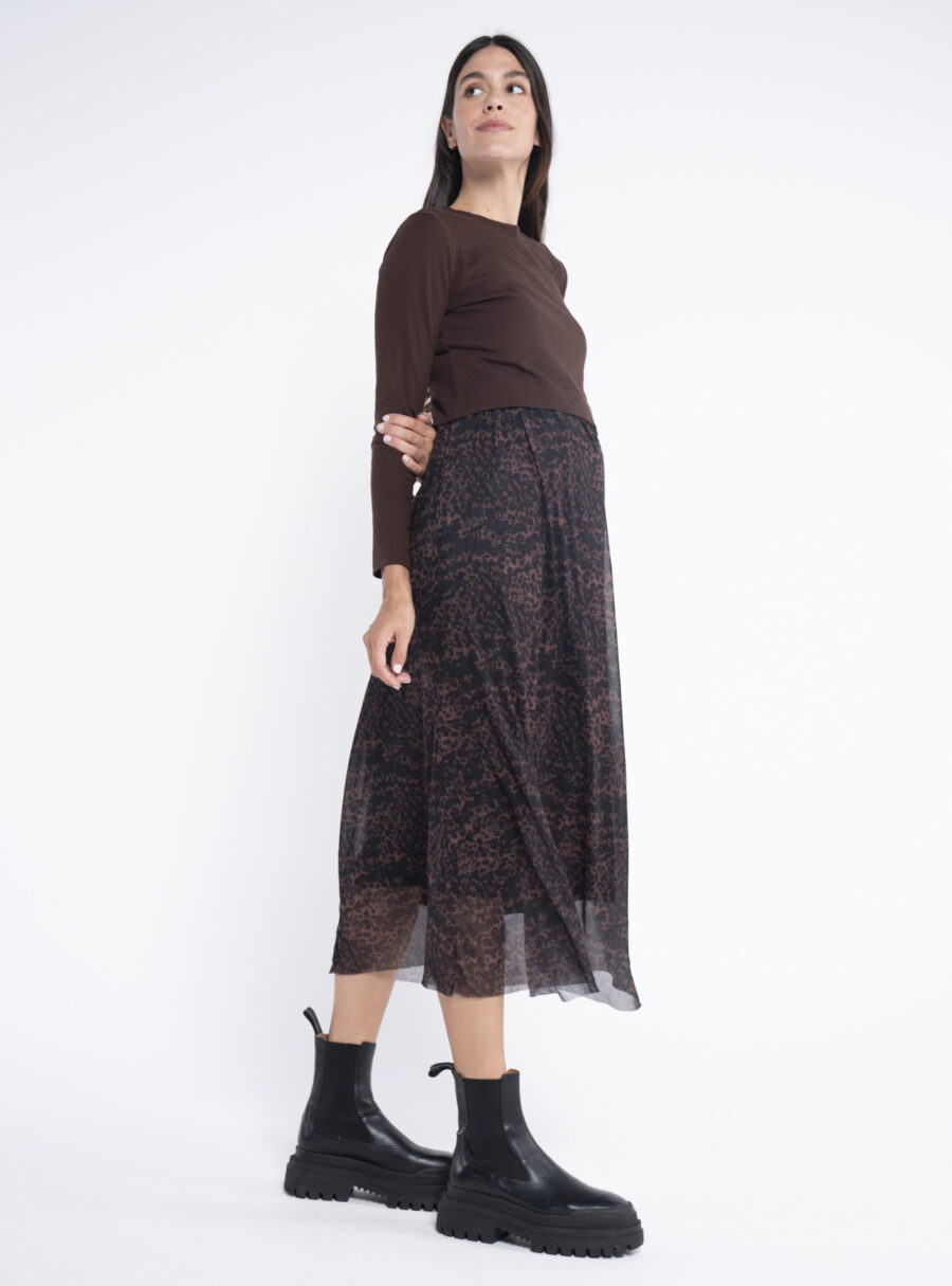 Vestido de lactancia de tul estampado - Imagen 2