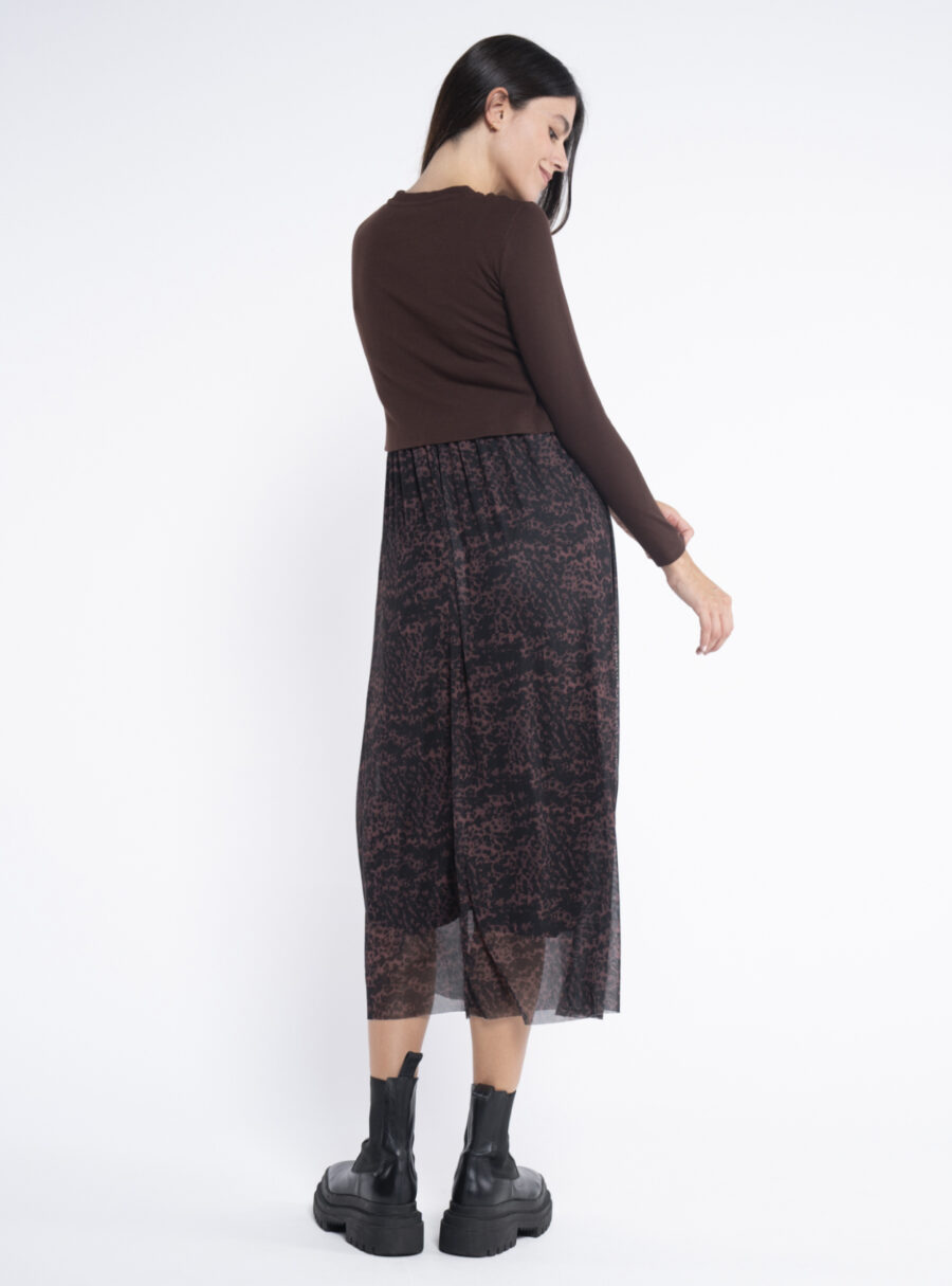 Vestido de lactancia de tul estampado - Imagen 3
