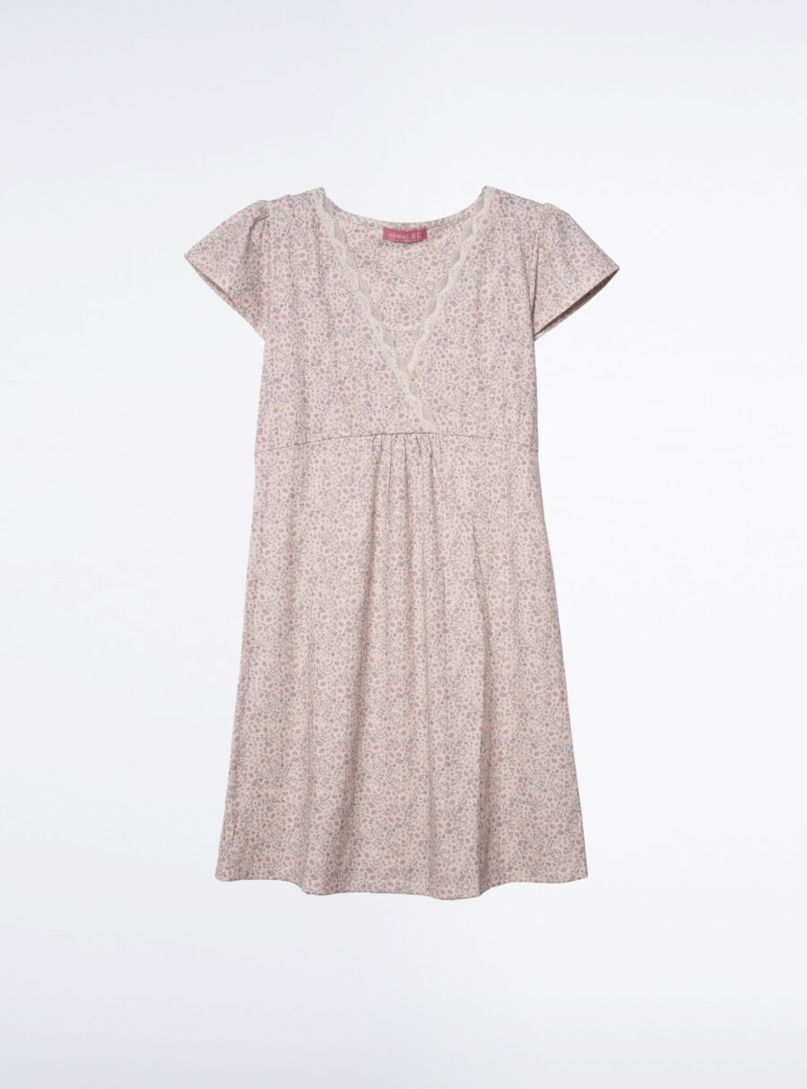 Camisón de lactancia pijama m/c flores - Imagen 8