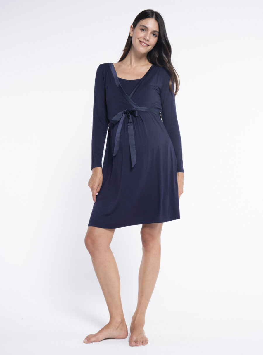 Camisón de lactancia con cinta satén - Imagen 4
