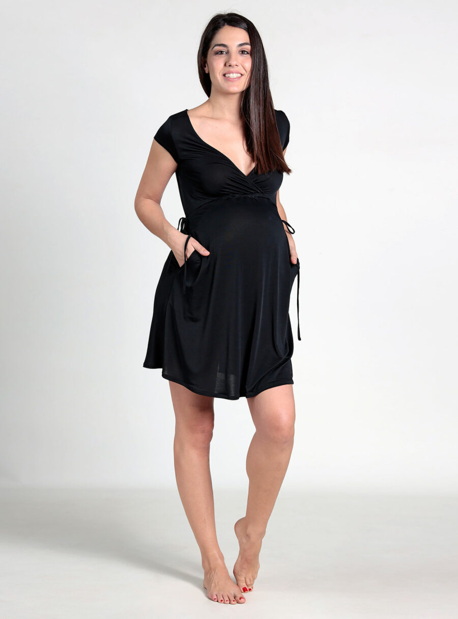 Vestido lactancia cruzado biodegradable - Imagen 4