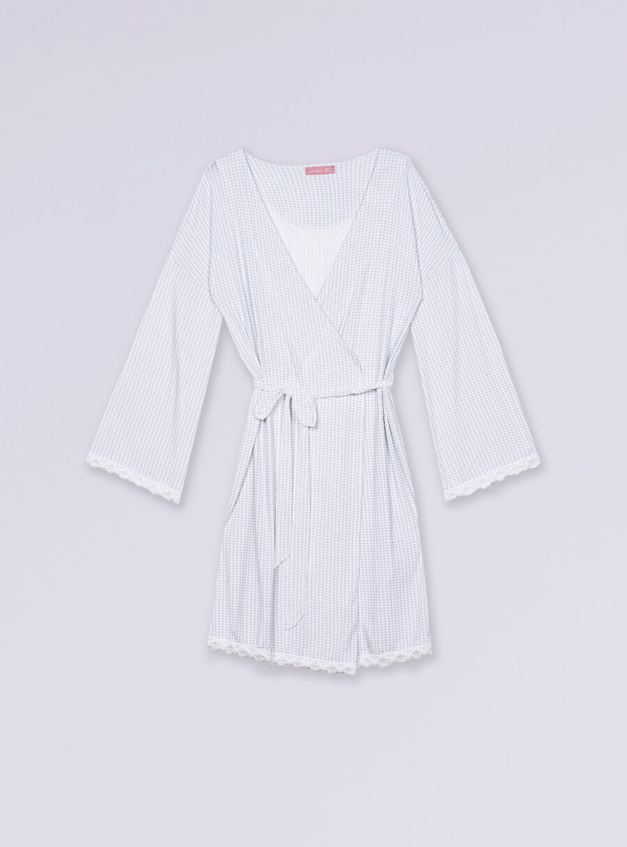 Bata premama estampado vichy - Imagen 5