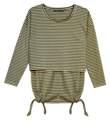 camiseta de rayas con lazos