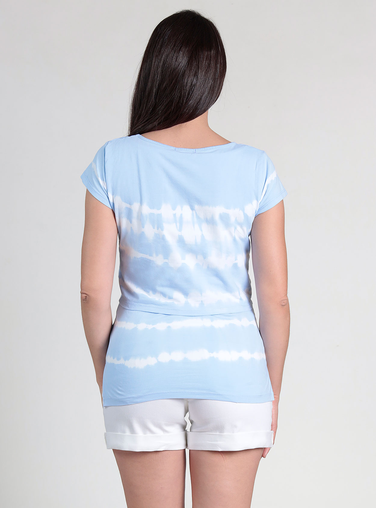 Camiseta lactancia de rayas tie-dye - Imagen 4