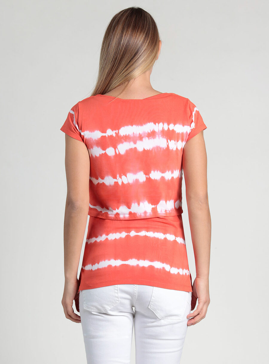 Camiseta lactancia de rayas tie-dye - Imagen 4
