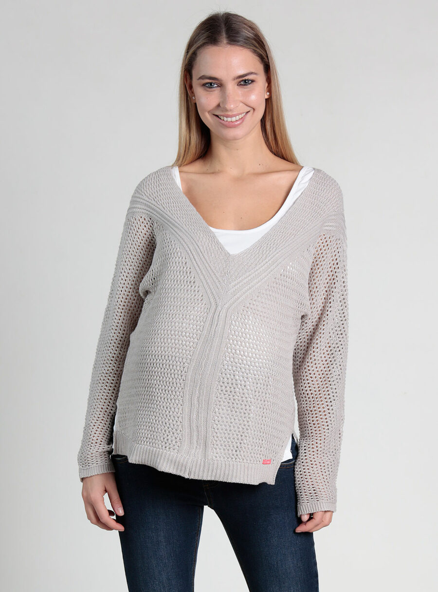 Jersey lactancia de calados con bajo camisa - Imagen 2