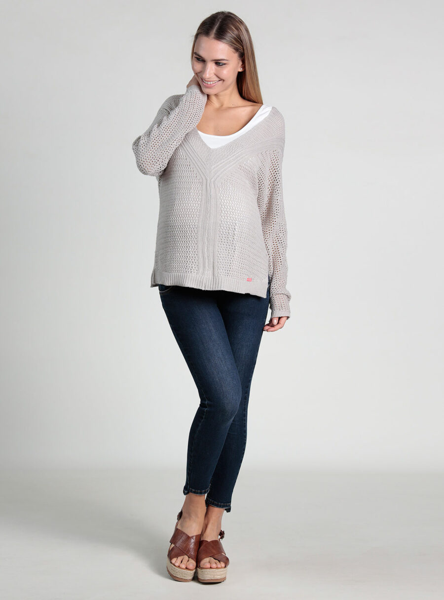 Jersey lactancia de calados con bajo camisa - Imagen 5
