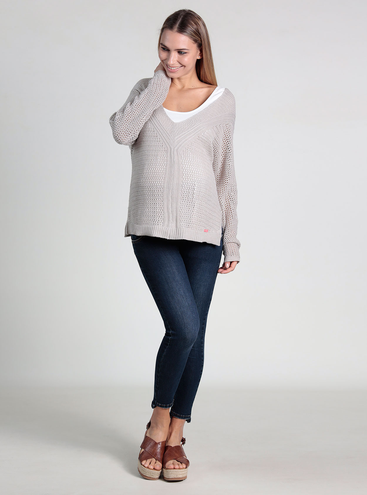 Jersey lactancia de calados con bajo camisa - Imagen 5