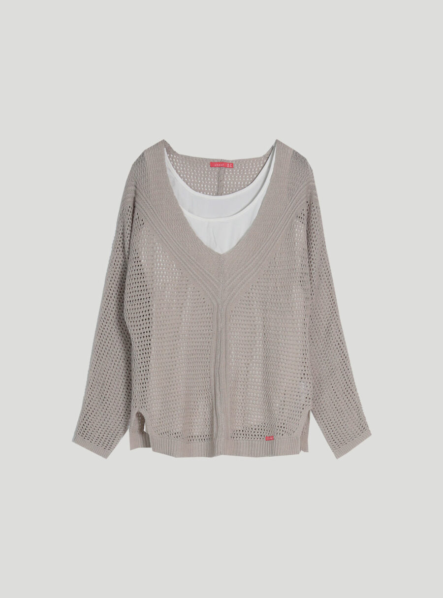 Jersey lactancia de calados con bajo camisa - Imagen 7