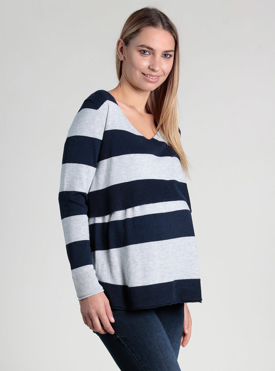 Jersey fino lactancia de rayas - Imagen 3