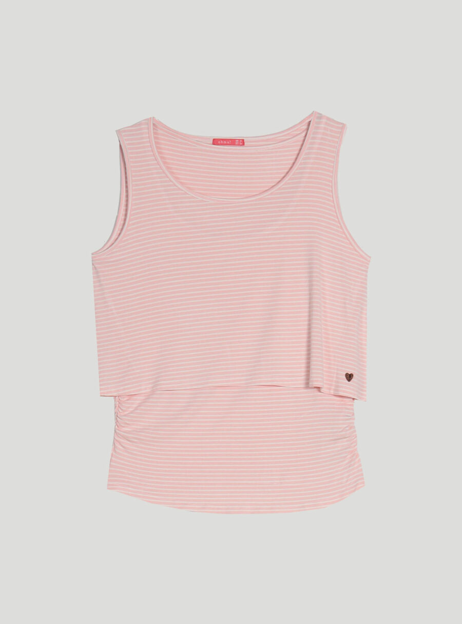 Camiseta lactancia de rayas con frunce en barriga - Imagen 7