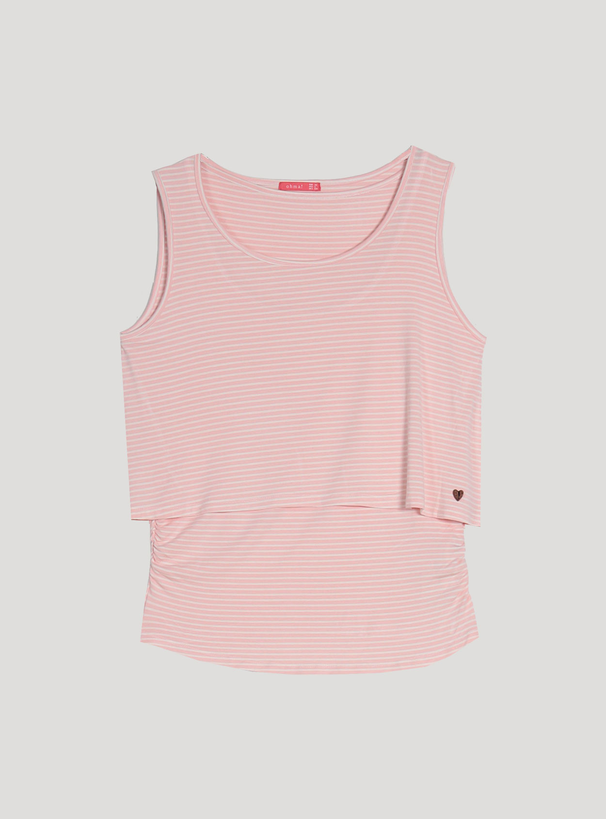 Camiseta lactancia de rayas con frunce en barriga - Imagen 7