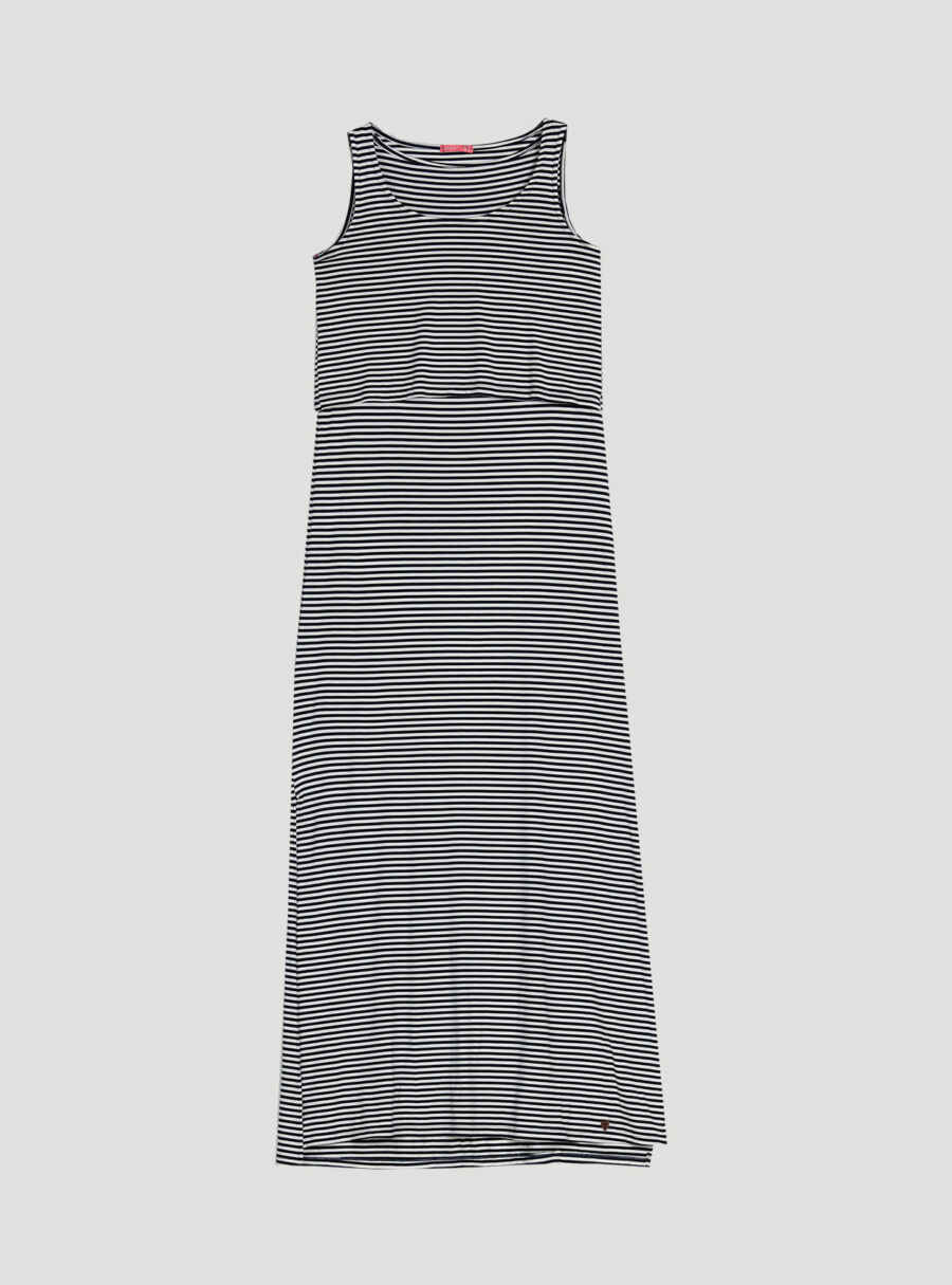 Vestido largo de lactancia de rayas - Imagen 7