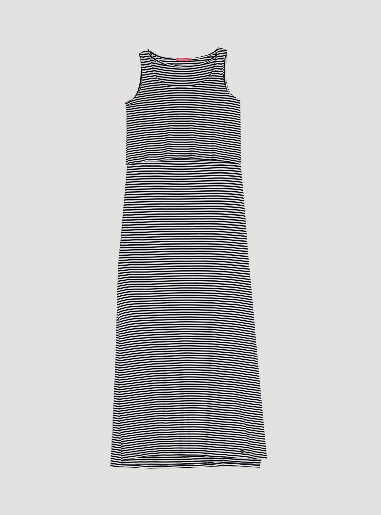Vestido largo de lactancia de rayas - Imagen 7