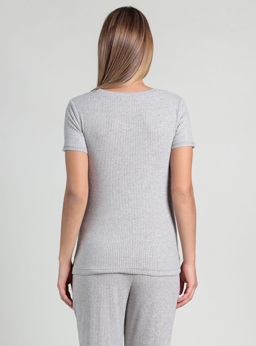 Camiseta lactancia cruzada de rib - Imagen 4