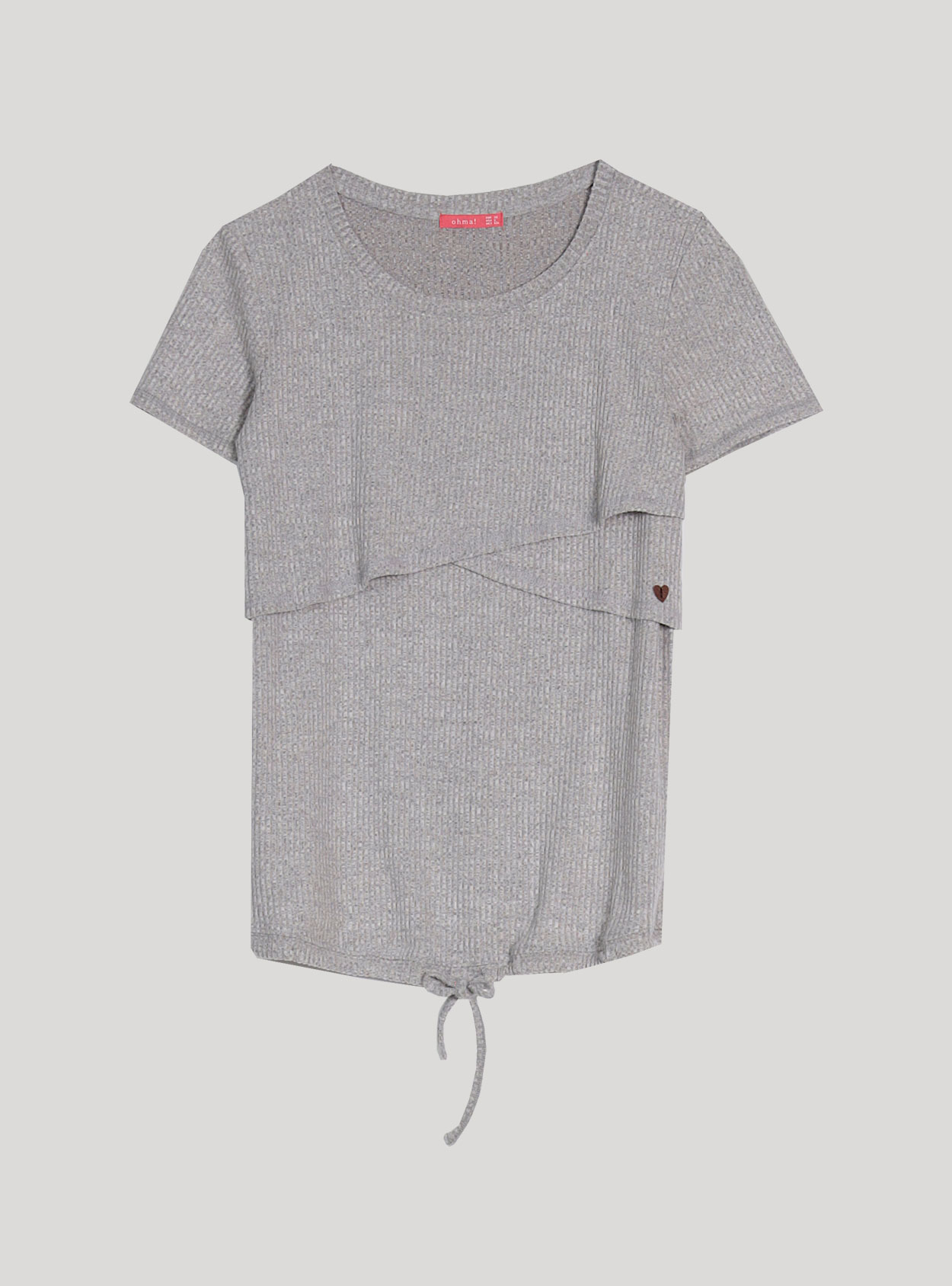Camiseta lactancia cruzada de rib - Imagen 7