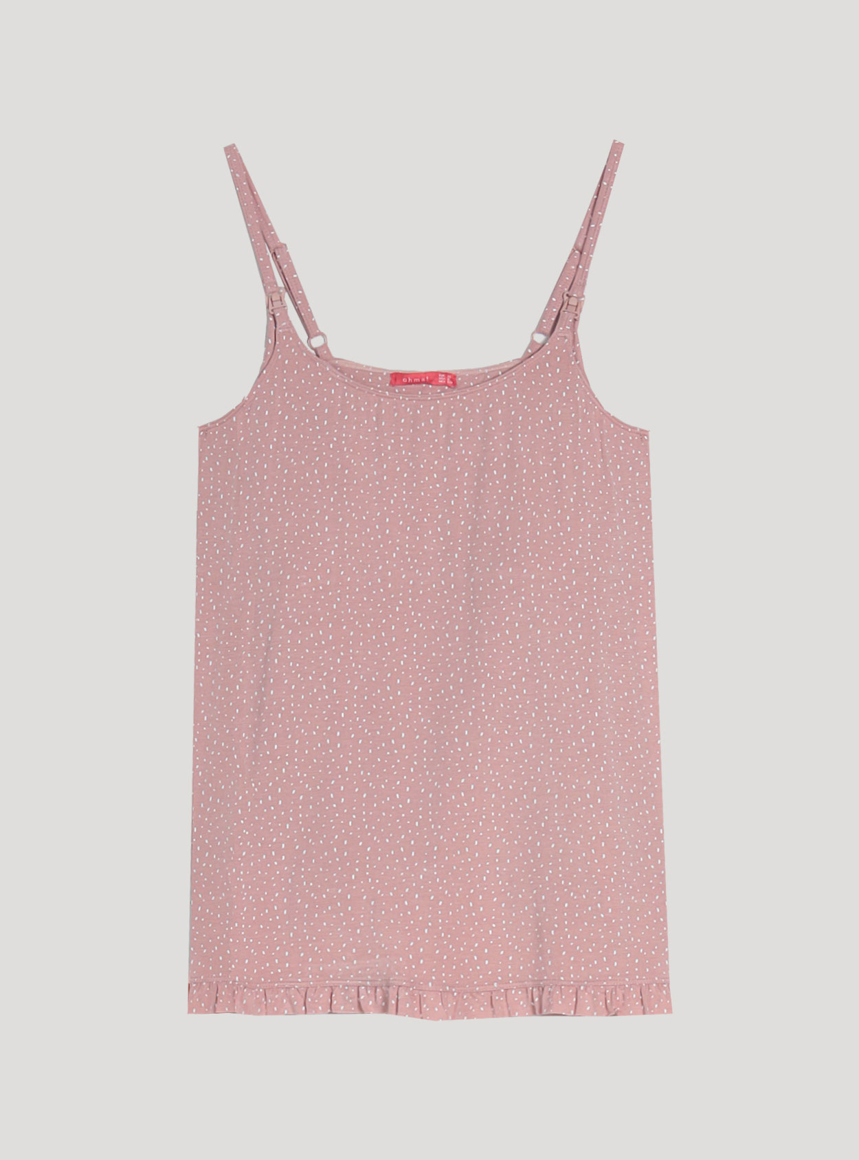 Camiseta lactancia pijama topos con volante en el bajo - Imagen 7