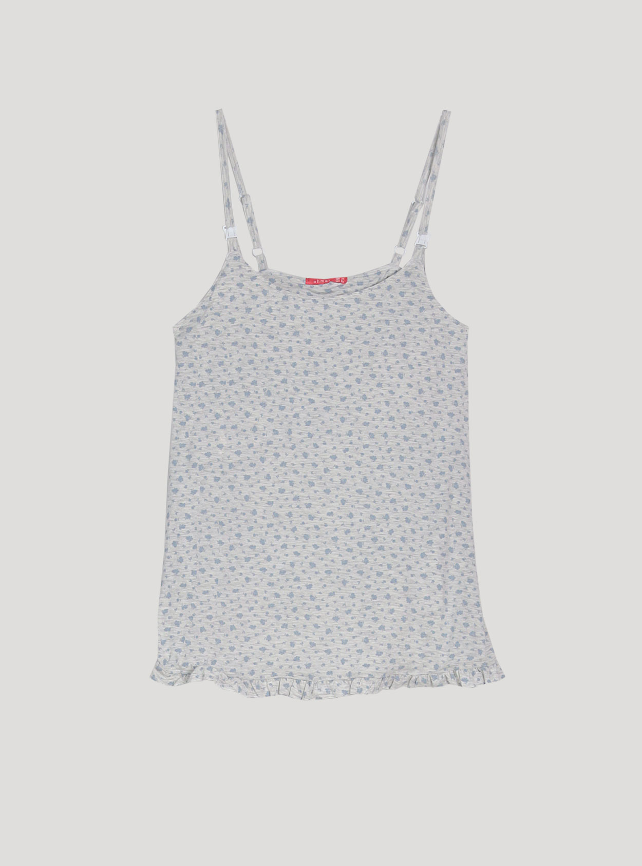 Camiseta lactancia pijama flores con volante en el bajo - Imagen 7