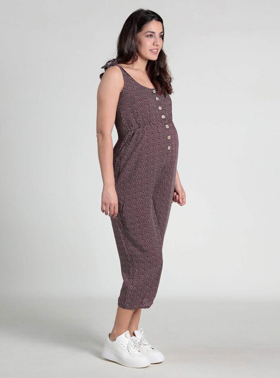 Mono estampado premamá con botones delante - Imagen 3