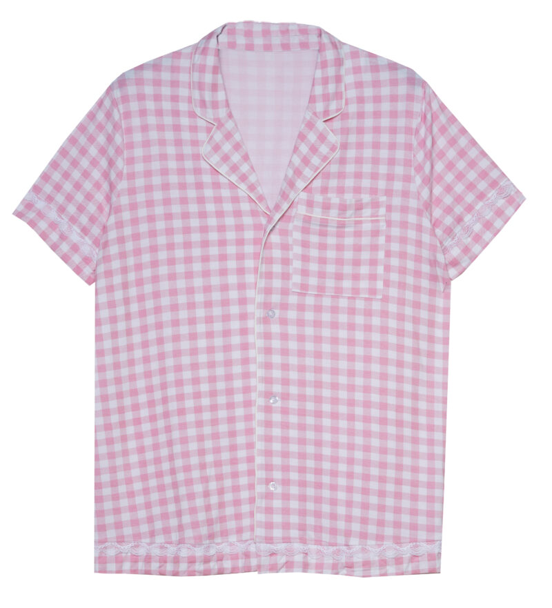Camiseta de pijama con print vichy