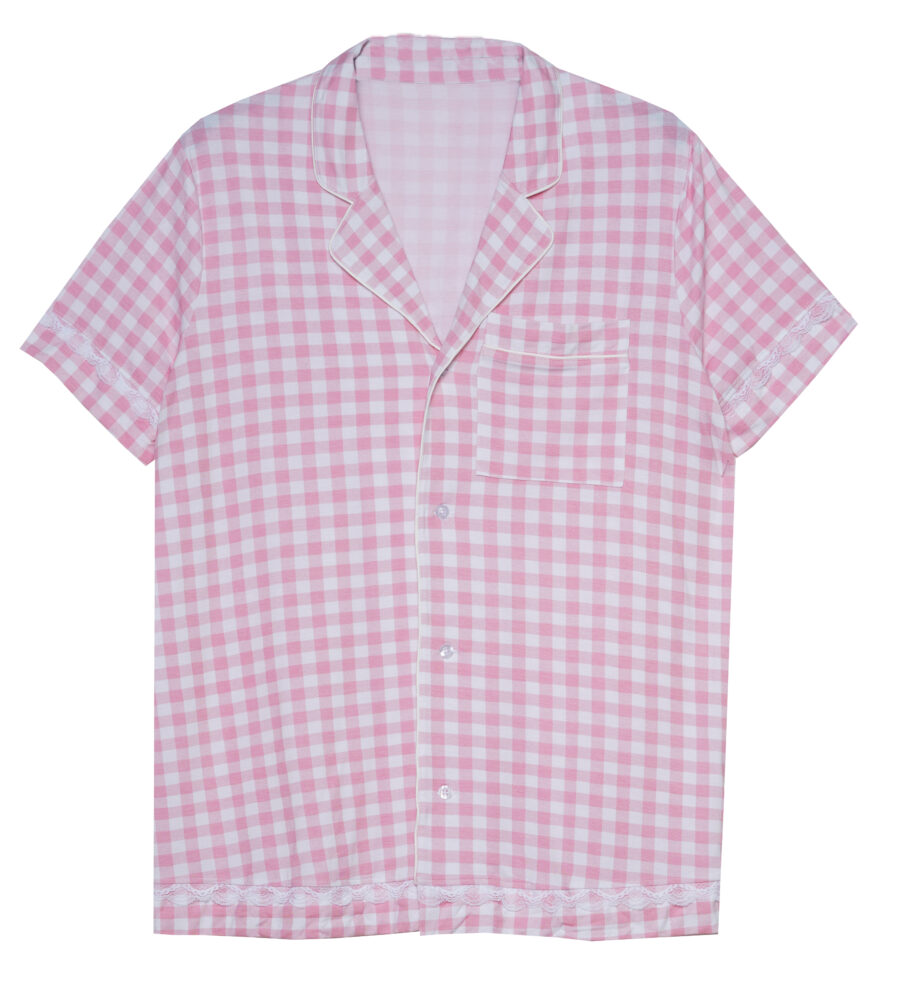 Camiseta de pijama con print vichy