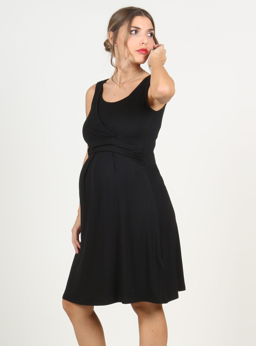 Vestido lactancia escote cruzado - Imagen 2